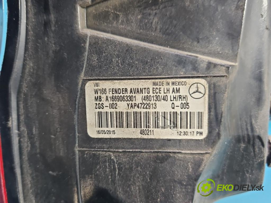 Mercedes ML W166 2011-2015 3.0 CDI 642.826 automatic 189 kW 2987 cm3 5- světlo zadní levé blatník: A1669063301