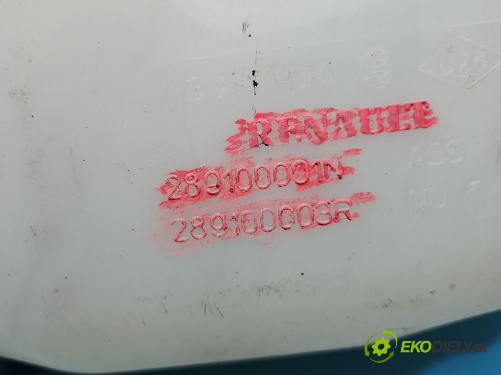 Renault Laguna III 2007-2015 2.0 16V 140 hp manual 103 kW 1997 cm3 5- nádržka tekutina: ostřikovačů 289100001N