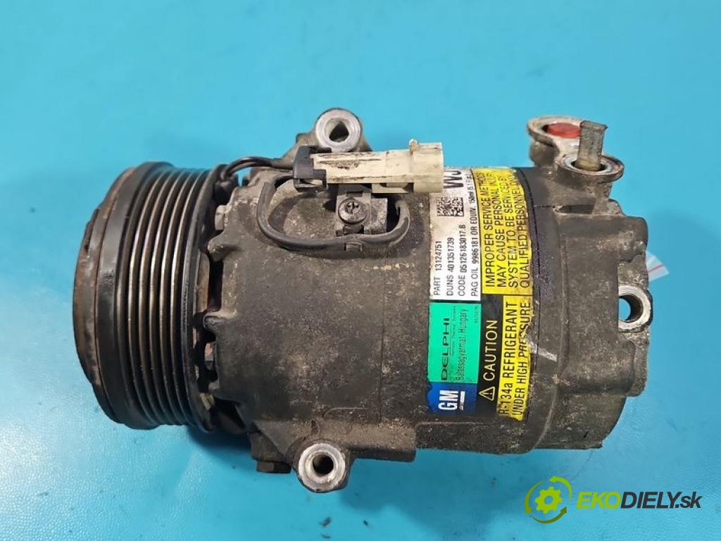 Opel Astra III 2004-2014 1.7 cdti 101 hp manual 74 kW 1686 cm3 5- Kompresor: klíma 13124751 (Kompresor klimatizace)