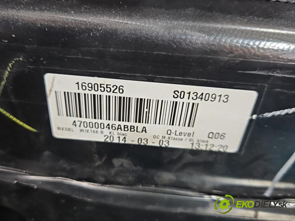 Mercedes ML W166 2011-2015 3.0 CDI 642.826 257HP automatic 189 kW 2987 cm3 5- operadlo 16905526 (Lakťová opierka)