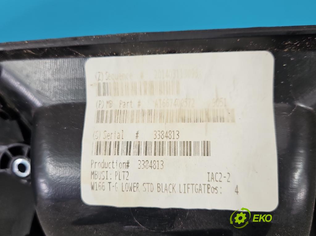 Mercedes ML W166 2011-2015 3.0 CDI 642.826 automatic 189 kW 2987 cm3 5- Čalounictví: kufrové dvere A1667400572