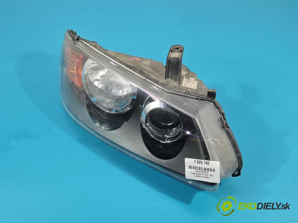 Nissan Almera N16 2000-2006 1.8 16V 116 HP manual 85 kW 1769 cm3 5- Reflektor: pravý  (Svetlo predné pravé)