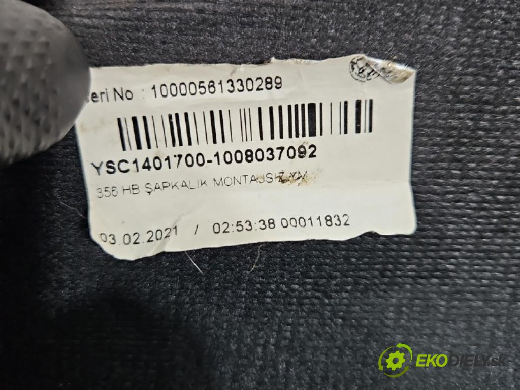 Fiat Tipo II 2015- 1.0 T 100 hp manual 73.3 kW 999 cm3 5- pláto zadní  (Kryt zavazadlového prostoru)