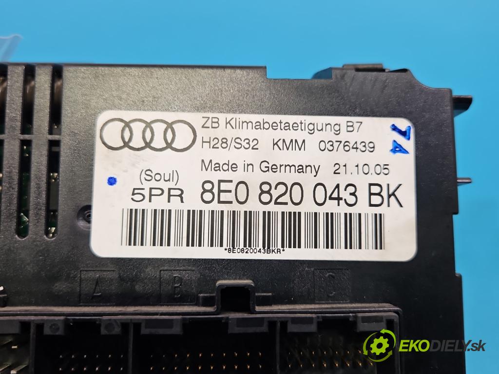 Audi A4 B7 2004-2008 2.0 tdi BPW 140 HP manual 103 kW 1968 cm3 5- panel kúrenia 8E0820043BK