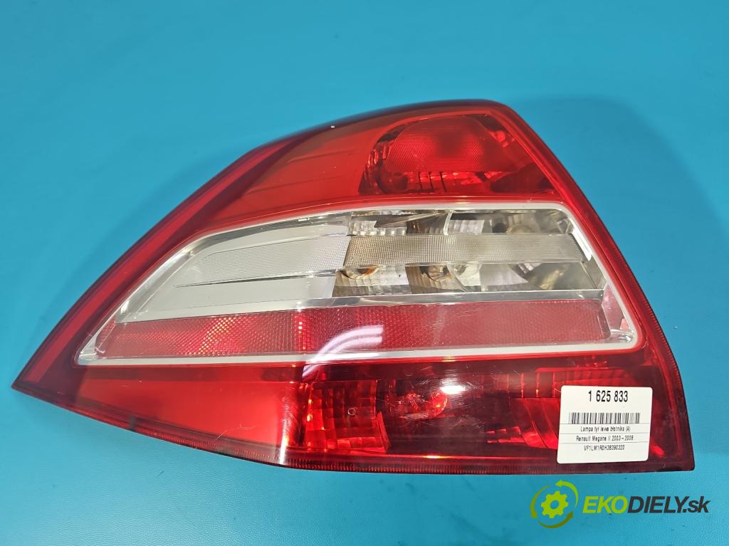 Renault Megane II 2003-2008 1.6 16V 111KM manual 82 kW 1598 cm3 4- svetlo / reflektor zadné ľavé blatník 8200757700