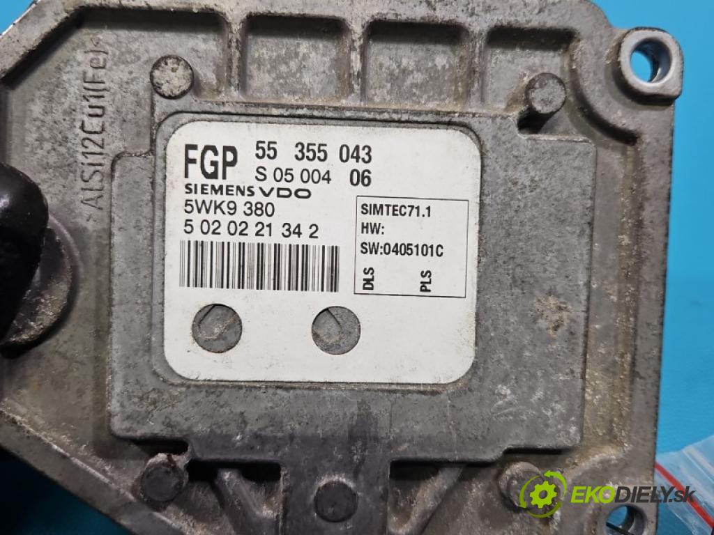 Opel Meriva A 2002-2010 1.8 16V 125 hp manual 92 kW 1796 cm3 5- řídící jednotka motoru 55355043