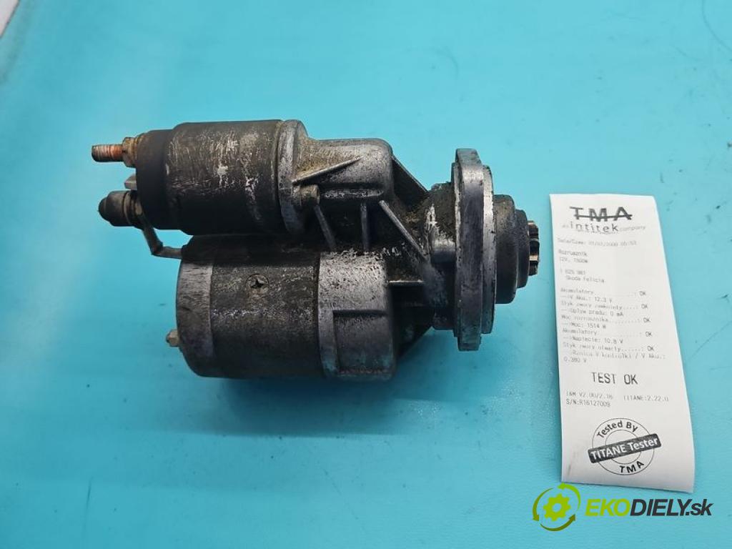 Skoda Felicia 1.3 MPI 68 hp manual 50 kW 1289 cm3 5- startér: 443115141640 (Startér)