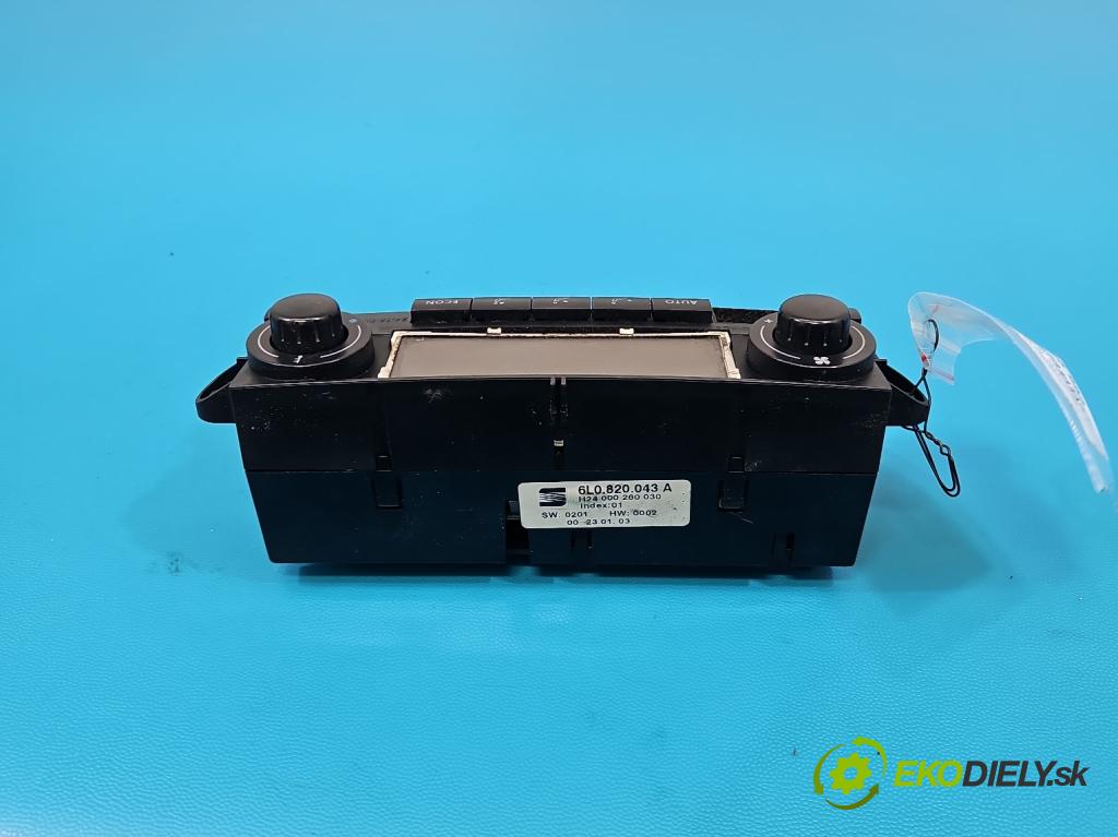 Seat Ibiza III 6L 2002-2008 1.9 tdi 101 HP manual 74 kW 1896 cm3 3- panel kúrenia 6L0820043A