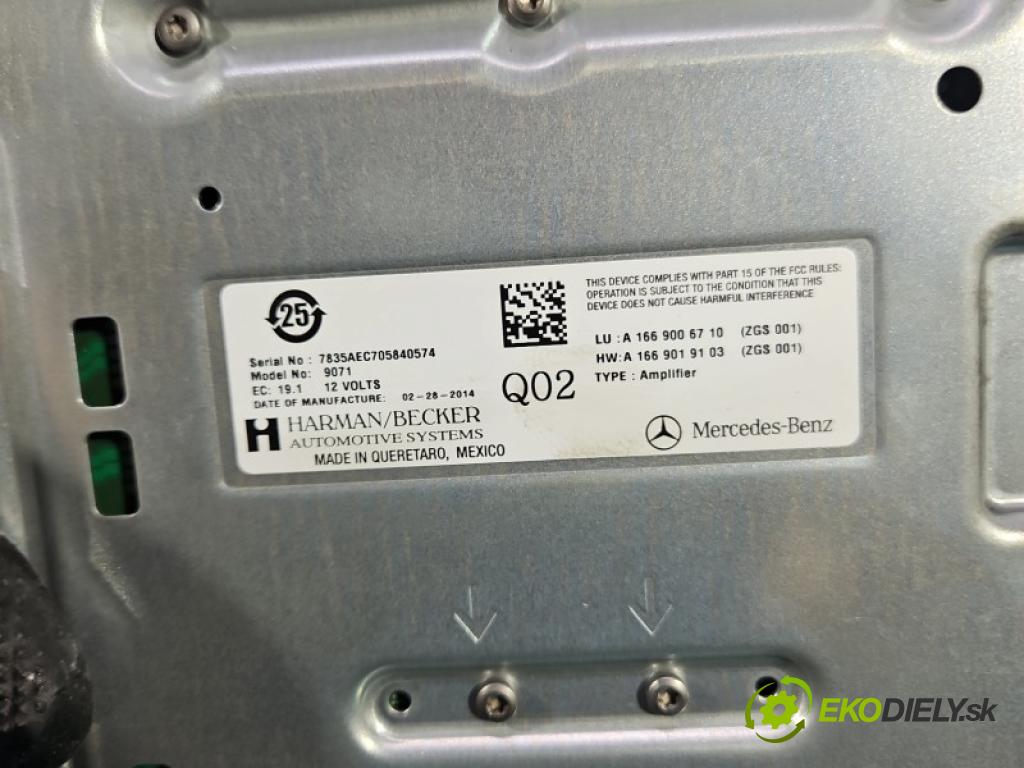 Mercedes ML W166 2011-2015 3.0 CDI 642.826 257HP automatic 189 kW 2987 cm3 5- Zesilovač: A1669006710 (Zosilňovač)