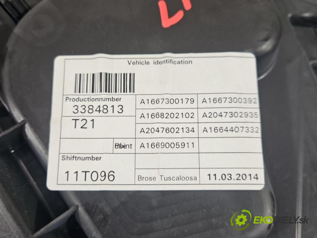 Mercedes ML W166 2011-2015 3.0 CDI 642.826 automatic 189 kW 2987 cm3 5- mechanismus stahování zadní levý A1667300179