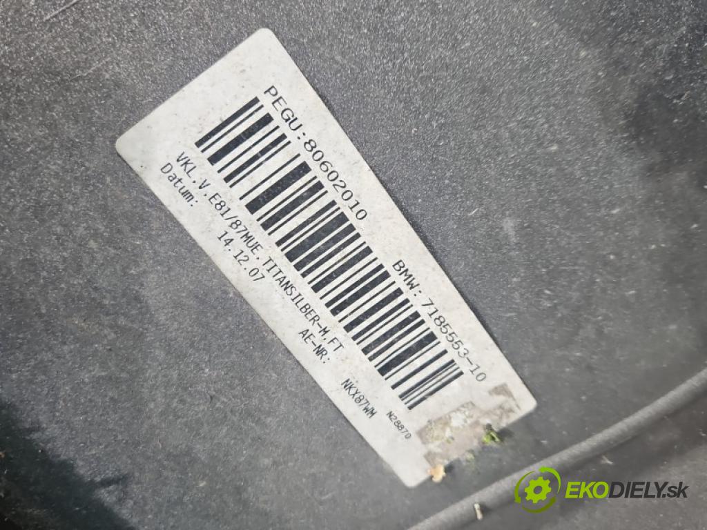 Bmw 1 E87 2004-2011 1.6 16V 122 HP manual 90 kW 1599 cm3 5- nárazník predné  (Kľučka dverí ostatné)