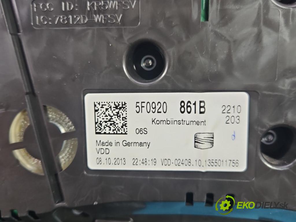 Seat Leon III 2012-2020 1.2 TSI 86 hp manual 63 kW 1197 cm3 3- Přístrojová deska 5F0920861B (Přístrojová deska)