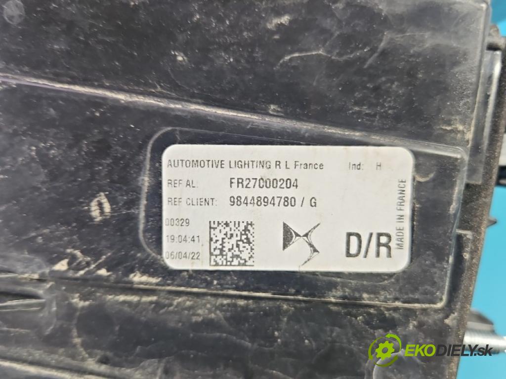 DS 4 II 2021- 1.6 T 181KM automatic 133 kW 1598 cm3 5- světlo zadní pravé blatník: 9844894780