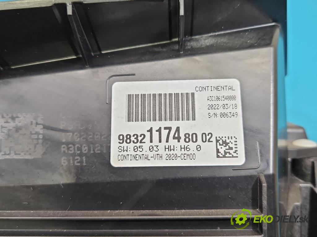 DS 4 II 2021- 1.6 T 181KM automatic 133 kW 1598 cm3 5- Zobrazit: 9832117480 (Prístrojová doska)