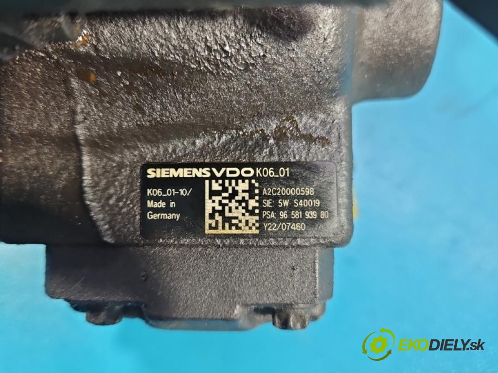 Citroen C5 I 2001-2008 2.0 hdi RHR 136 HP manual 100 kW 1997 cm3 5- čerpadlo vstrekovacia 9658193980 (Vstrekovacie čerpadlo)