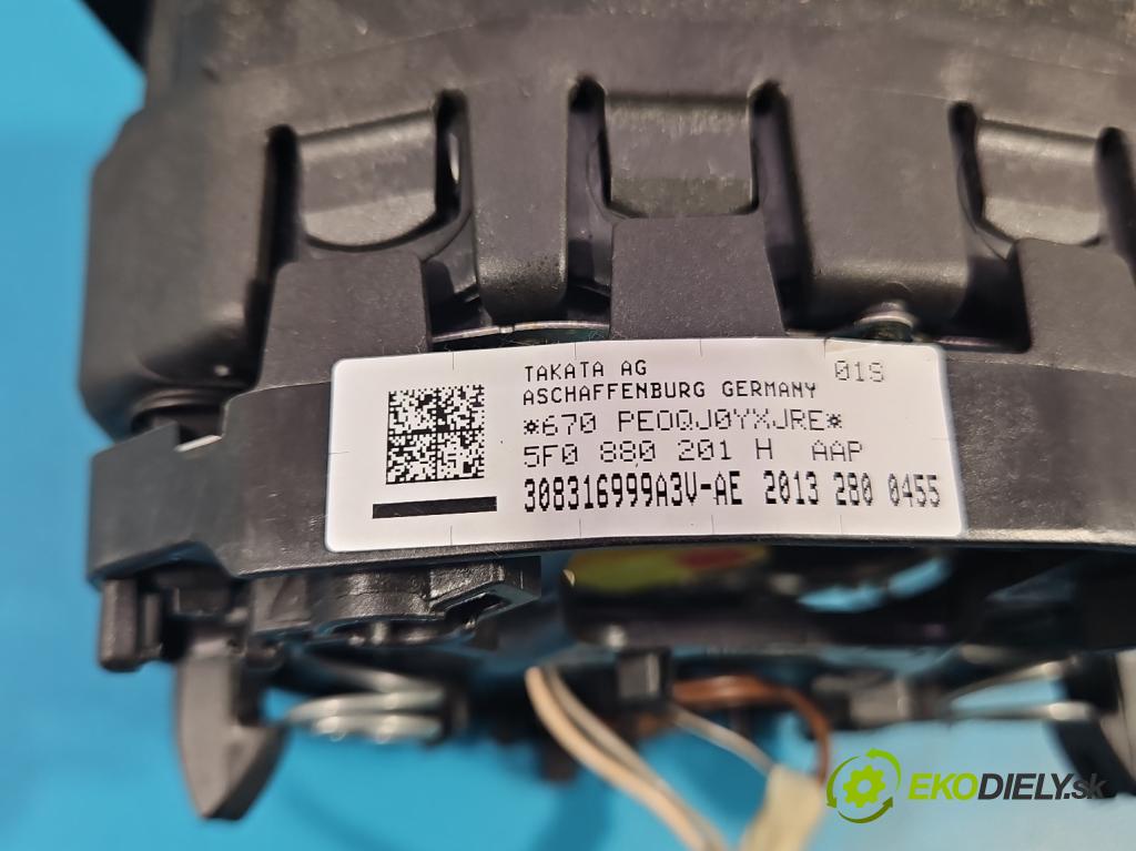 Seat Leon III 2012-2020 1.2 TSI 86 hp manual 63 kW 1197 cm3 3- Polštář: vzduch: Řidič: 5F0880201H (Airbag)