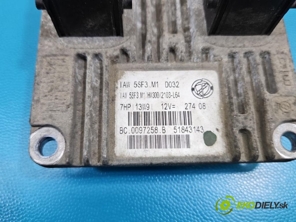 Fiat Punto Grande 1.2 8V 65 hp  48 kW 1242 cm3 5- řídící jednotka motoru IAW 5SF3.M1