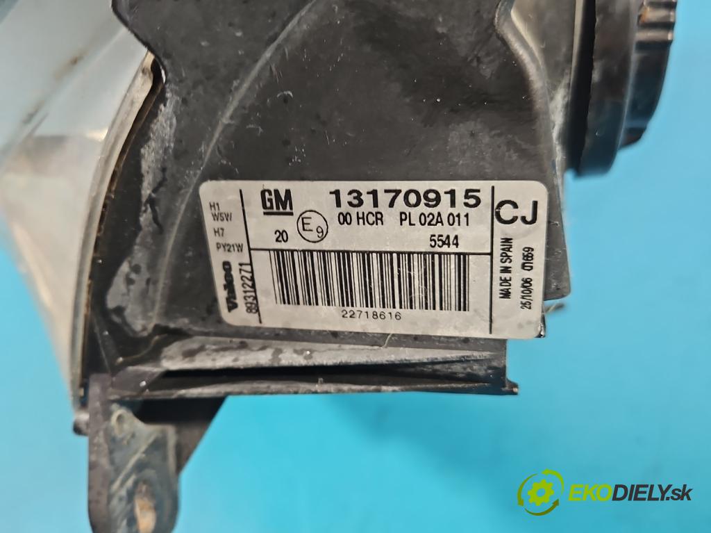 Opel Vectra C 2002-2008 1.6 16V 105 hp manual 77 kW 1598 cm3 4- světlo levý 13170915 (Klika dveří ostatní)