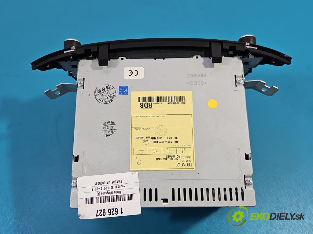 Hyundai I30 II 2012-2016 1.6 crdi 110 HP manual 81 kW 1582 cm3 5- Radio originál 96170-A6210GU