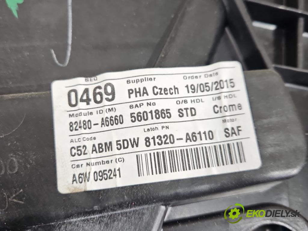 Hyundai I30 II 2012-2016 1.6 crdi 110 HP manual 81 kW 1582 cm3 5- mechanizmus okna predné pravý 81320-A6110