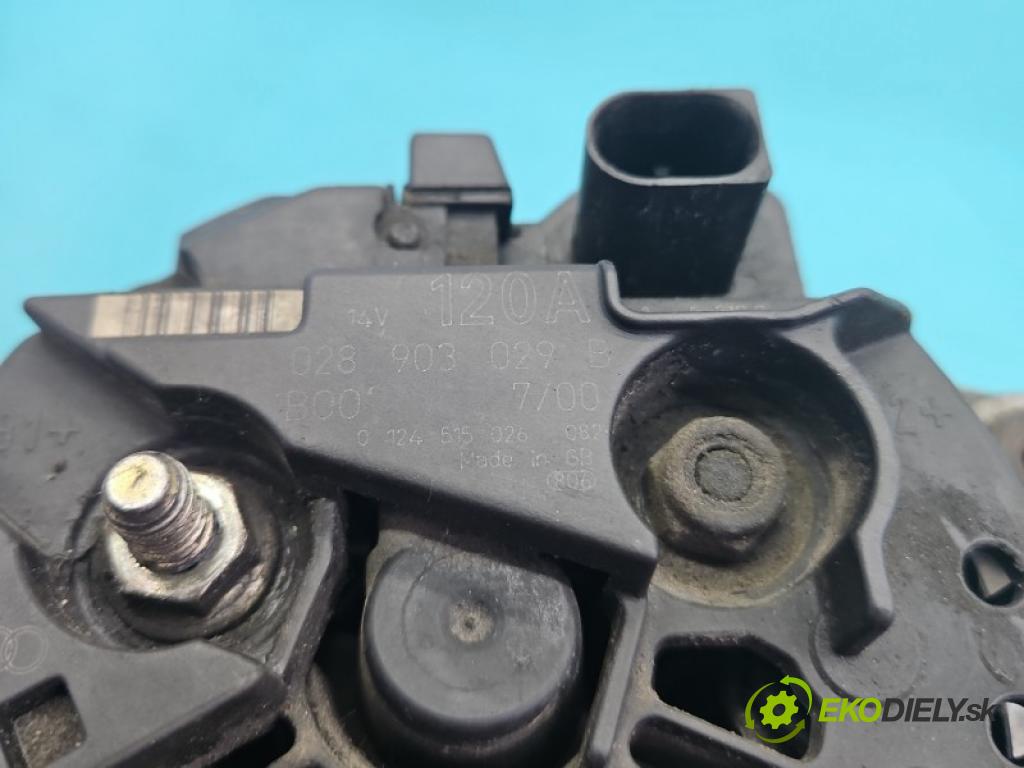 Audi A6 C5 1997-2004 1.9 tdi 110 HP automatic 81 kW 1896 cm3 4- Alternator 028903029B (Alternátor)