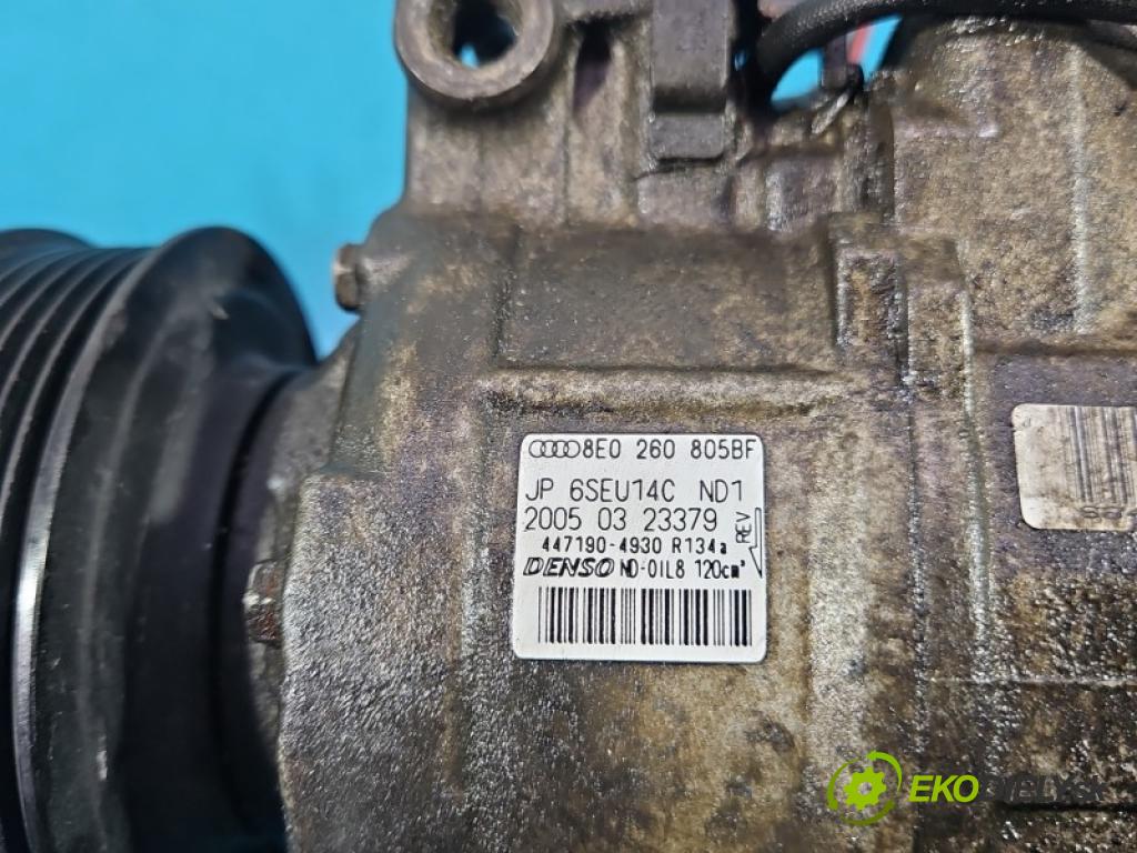 Audi A4 B7 2004-2008 1.9 tdi BKE 116 hp manual 85 kW 1896 cm3 4- Kompresor: klíma 8E0260805BF (Kompresor klimatizace)