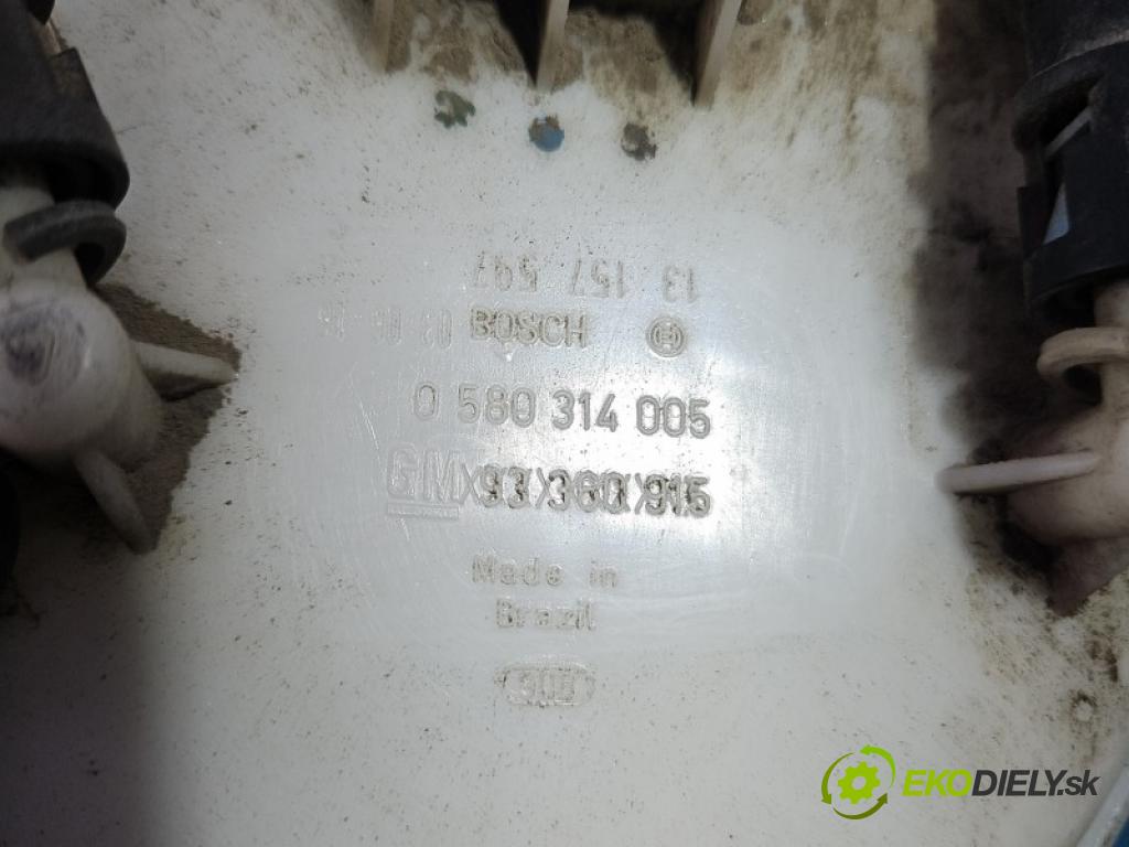 Opel Meriva A 2002-2010 1.6 8V 87 HP manual 64 kW 1598 cm3 5- čerpadlo palivo 0580314005