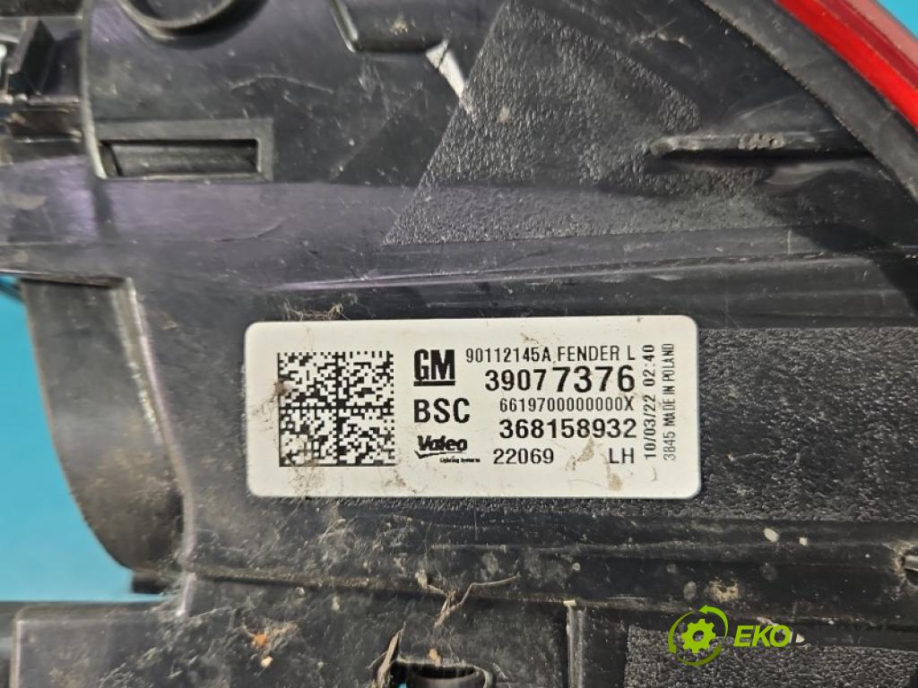 Opel Astra V  2015-2022 1.6 cdti 110 hp manual 81 kW 1598 cm3 5- světlo zadní levé blatník: 39077376