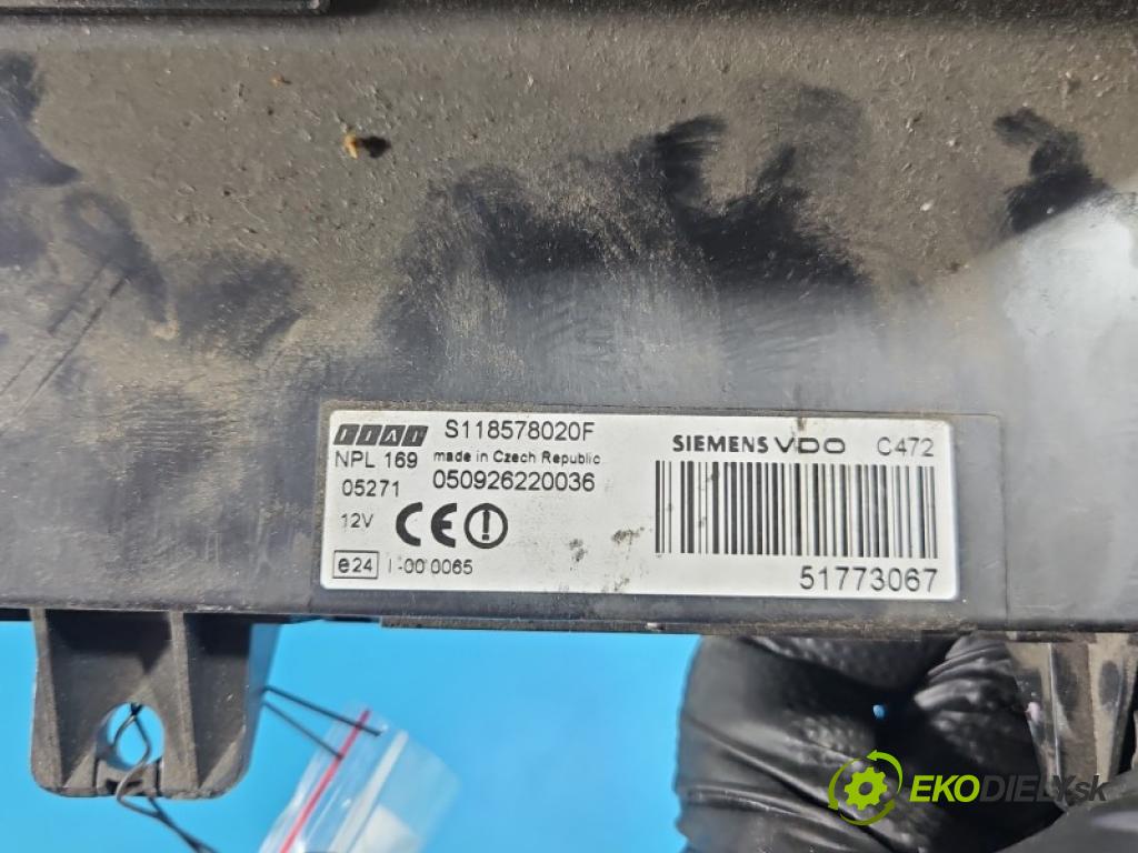Fiat Panda II 2003-2012 1.1 8V 54 HP manual 40 kW 1108 cm3 5- riadiaca jednotka ostatné 51773067