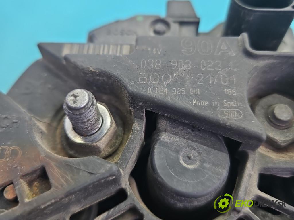 Vw Sharan I 1995-2010 1.9 tdi 90 hp manual 66 kW 1896 cm3 5- Alternator 038903023L (Alternátor)
