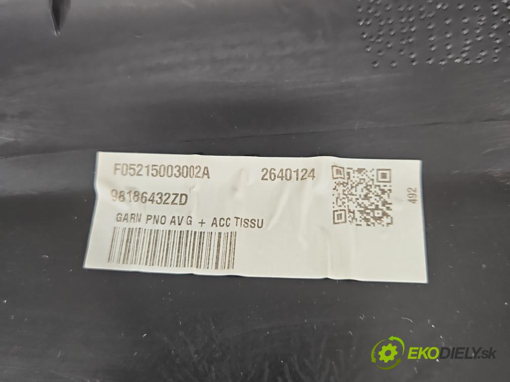 Peugeot Rifter 1.5 hdi 131 HP manual 96 kW 1499 cm3 5- Čalounictví: dvere predné ľavé 9816791277