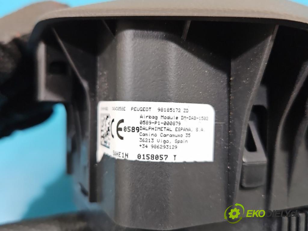 Peugeot Rifter 1.5 hdi 131 hp manual 96 kW 1499 cm3 5- Polštář: vzduch: Řidič: 98185172ZD (Airbag)