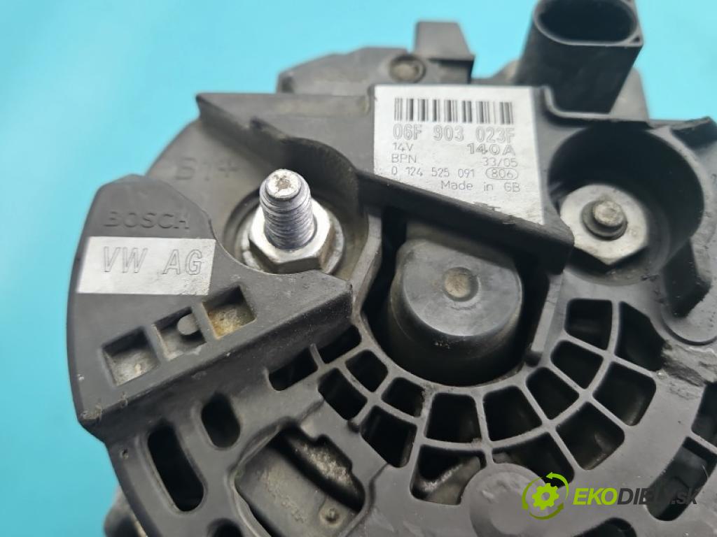Seat Leon II 2005-2012 1.6 8V 102 HP manual 75 kW 1595 cm3 5- Alternator 06F903023F (Alternátor)