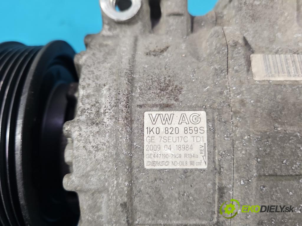 Seat Leon II 2005-2012 1.6 8V 102 hp manual 75 kW 1595 cm3 5- Kompresor: klíma 1K0820859S (Kompresor klimatizace)
