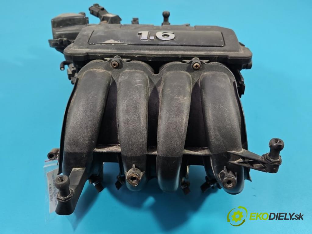 Seat Leon II 2005-2012 1.6 8V 102 HP manual 75 kW 1595 cm3 5- zvod nasávací 06A133206DB (Sacie potrubie)