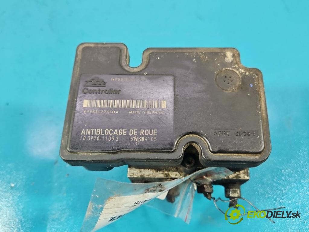 Peugeot 206 1.6 16V 109 HP manual 80 kW 1587 cm3 3- čerpadlo abs 100970-11053 (Pumpa ABS)
