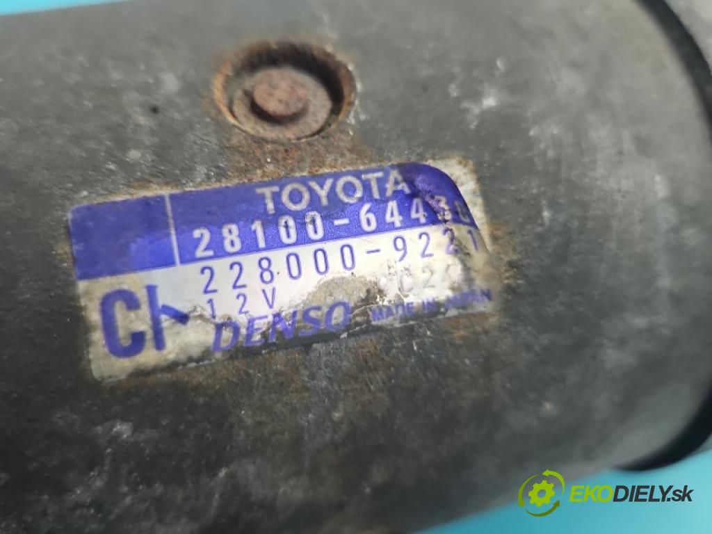 Toyota Avensis Verso 2001-2009 2.0 D4D 1CD 116 hp manual 85 kW 1995 cm3 5- startér: 28100-64430 (Startér)