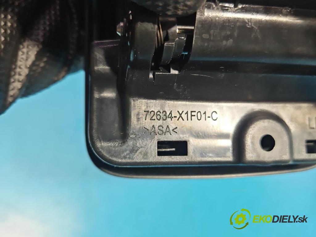 Toyota Auris II 2012-2018 1.6 16V 132  HP manual 97 kW 1598 cm3 5- rukoväť zadné ľavé mimo: 72634-X1F01-C (Kľučka dverí ostatné)