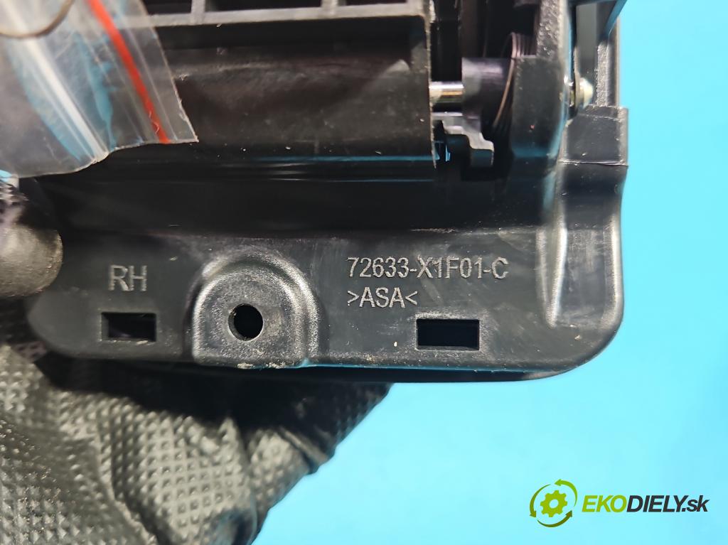 Toyota Auris II 2012-2018 1.6 16V 132 hp manual 97 kW 1598 cm3 5- klika zadní pravé 72633-X1F01-C (Klika dveří ostatní)