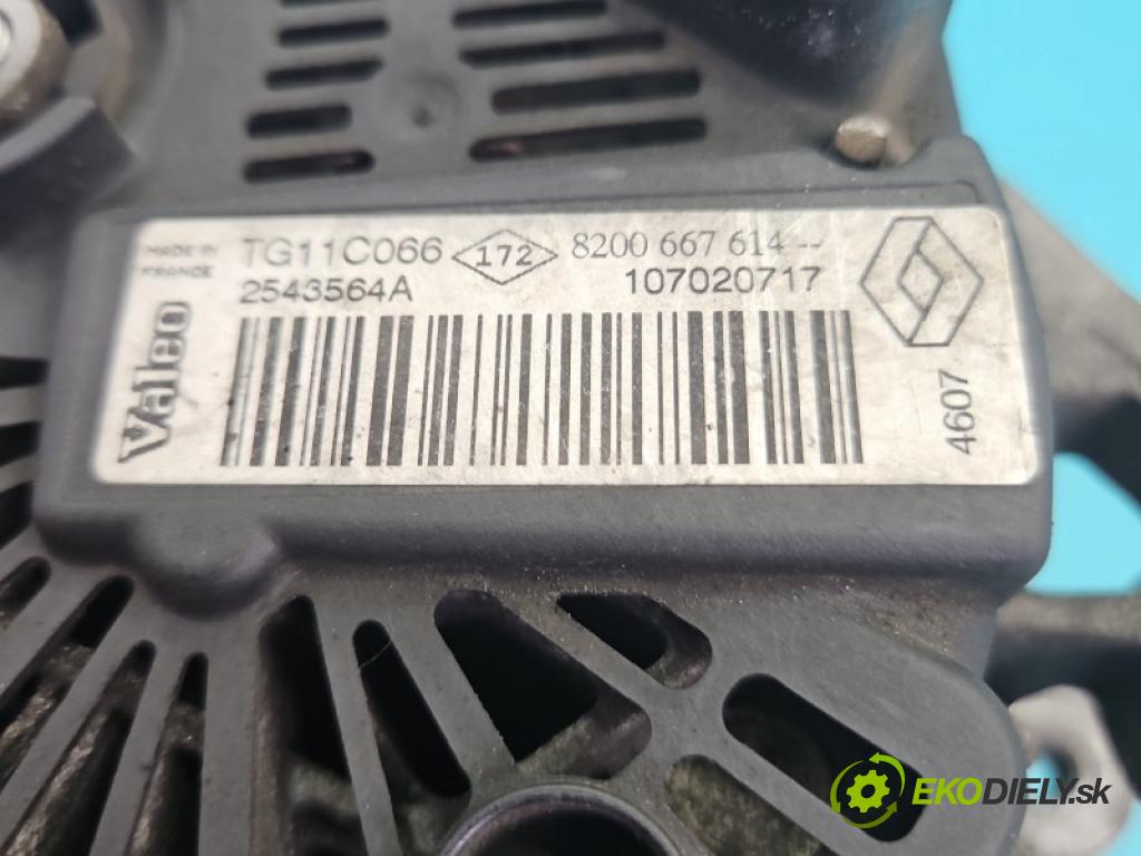Renault Megane II 2003-2008 1.5 dci 86 hp manual 63 kW 1500 cm3 4- Alternator 8200667614 (Alternátor)