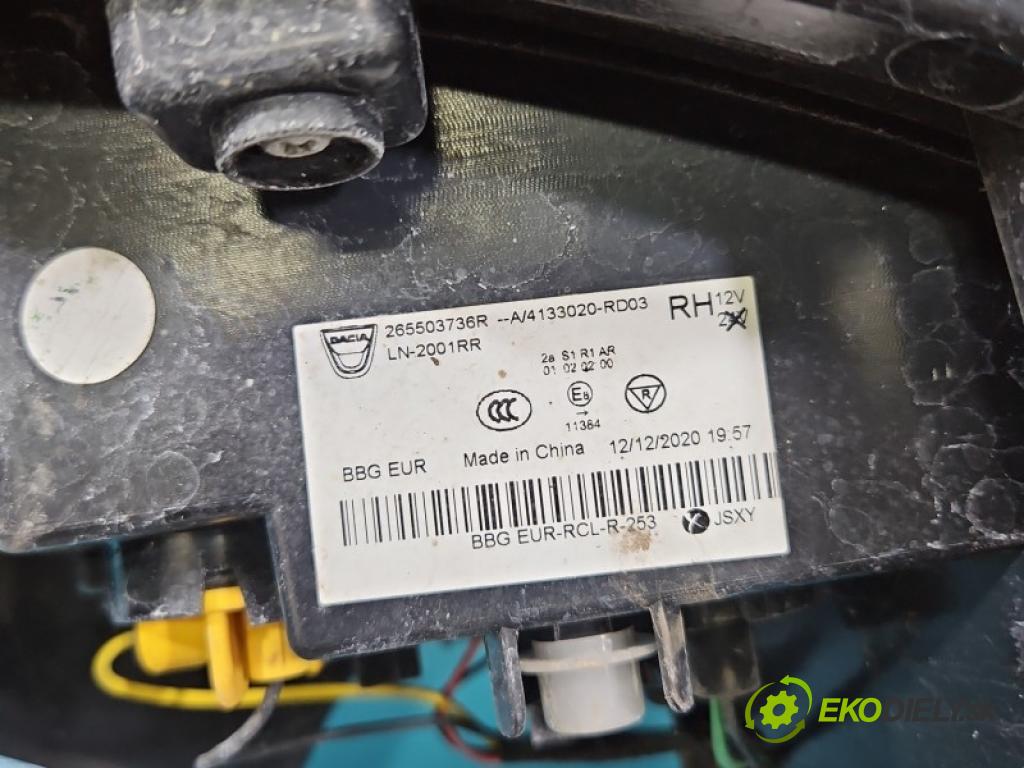 Dacia Spring 0.0 45KM automatic 33 kW  5- světlo zadní pravé blatník: 265503736R