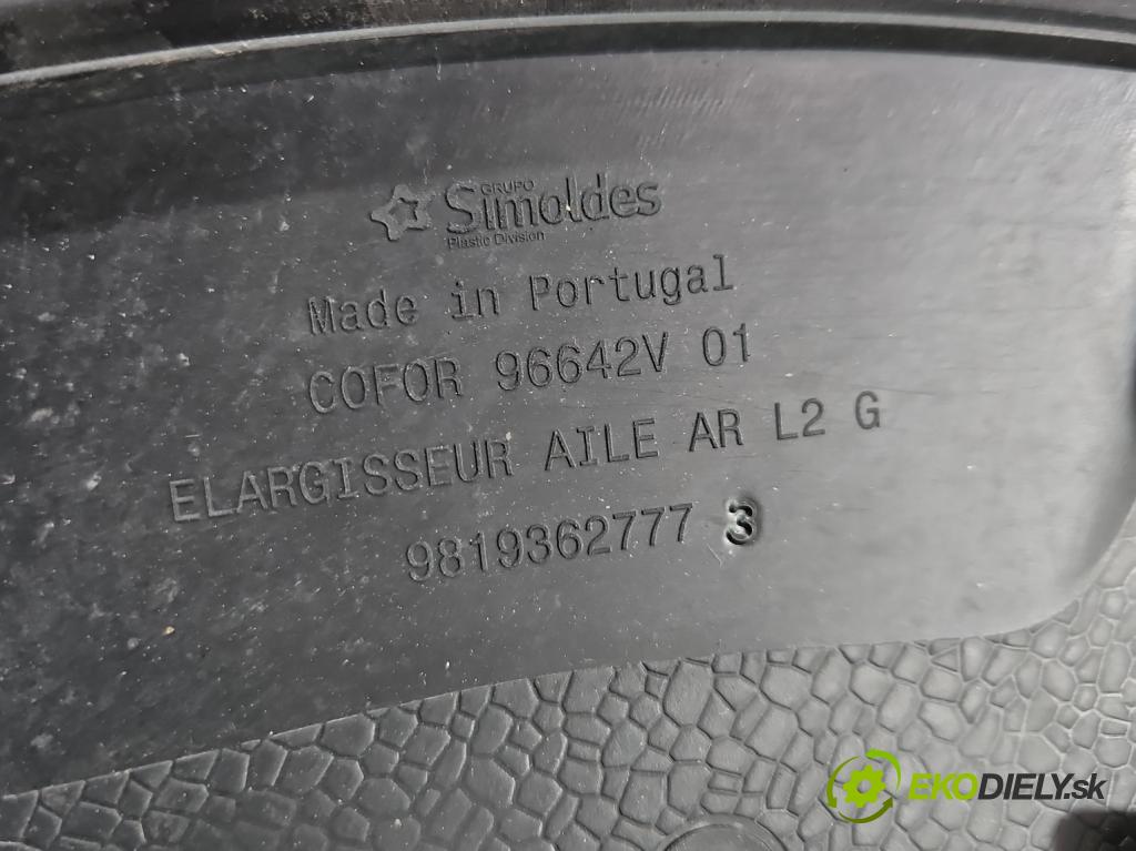 Peugeot Rifter 1.5 hdi 131 hp manual 96 kW 1499 cm3 5- lišta blatník: zadní levé 9819362777 (Lišta)
