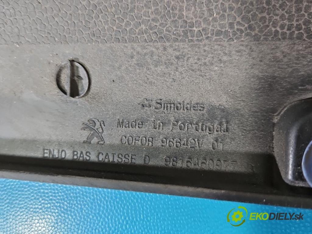 Peugeot Rifter 1.5 hdi 131 hp manual 96 kW 1499 cm3 5- lišta práh: pravé 9816460977 (Prahová lišta)