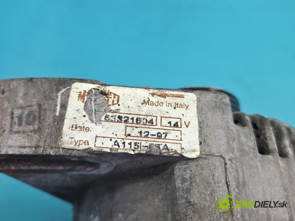 Fiat Punto I 1993-1999 1.2 8V 60 hp manual 44 kW 1242 cm3 5- Alternator 63321604 (Alternátor)
