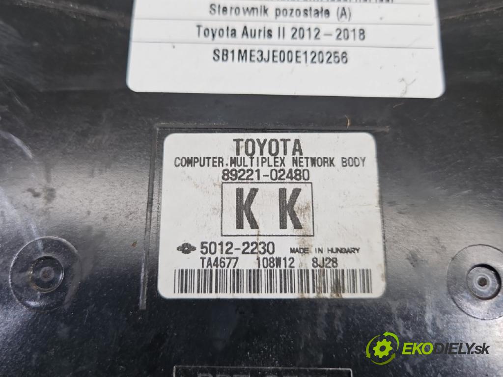 Toyota Auris II 2012-2018 1.6 16V 132 hp manual 97 kW 1598 cm3 5- řídící jednotka 89221-02480