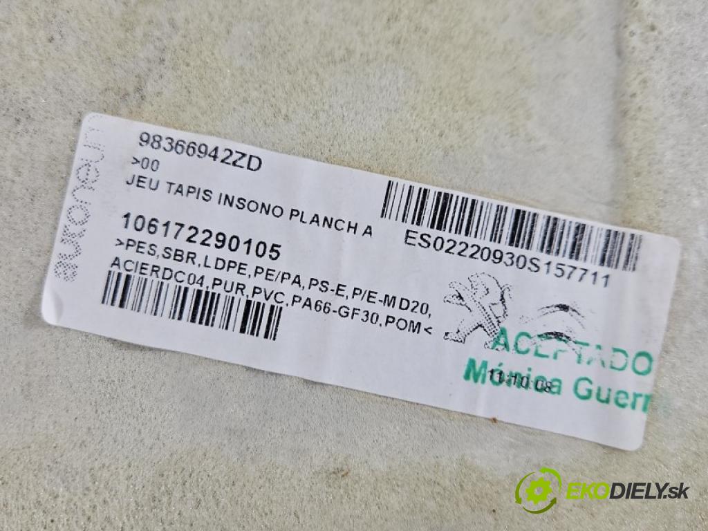 Peugeot Rifter 1.5 hdi 131 HP manual 96 kW 1499 cm3 5- koberec do auta ostatné 98365718ZD