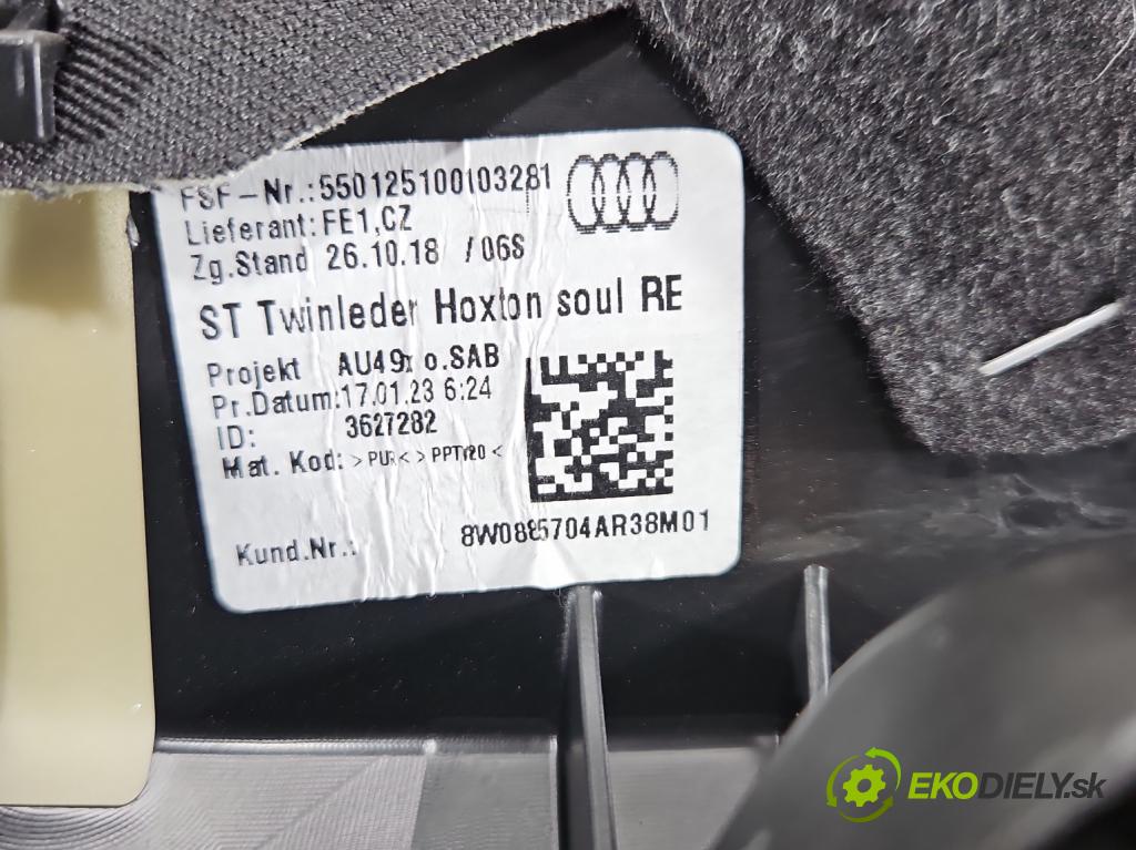 Audi A5 F5 2016-2024 2.0 TFSI 265KM automatic 195 kW 1984 cm3 4- Pohovka: zadní 8W0885703AR (Sedadlo)