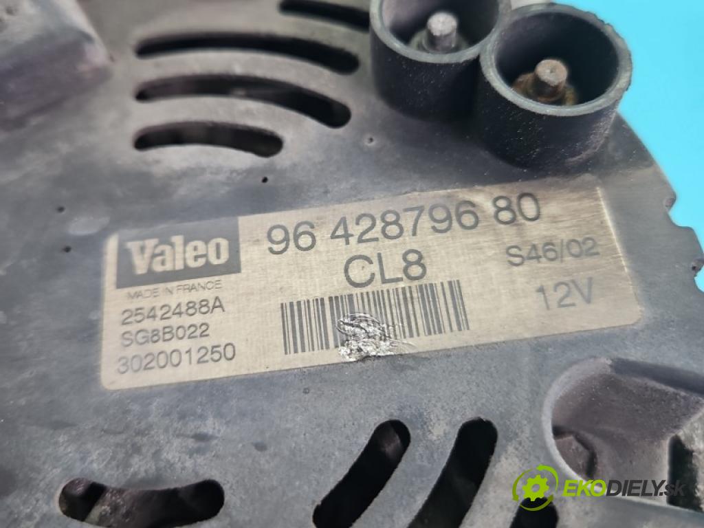 Citroen C3 I 2002-2009 1.6 16V 109 hp manual 80 kW 1587 cm3 5- Alternator 9642879680 (Alternátor)