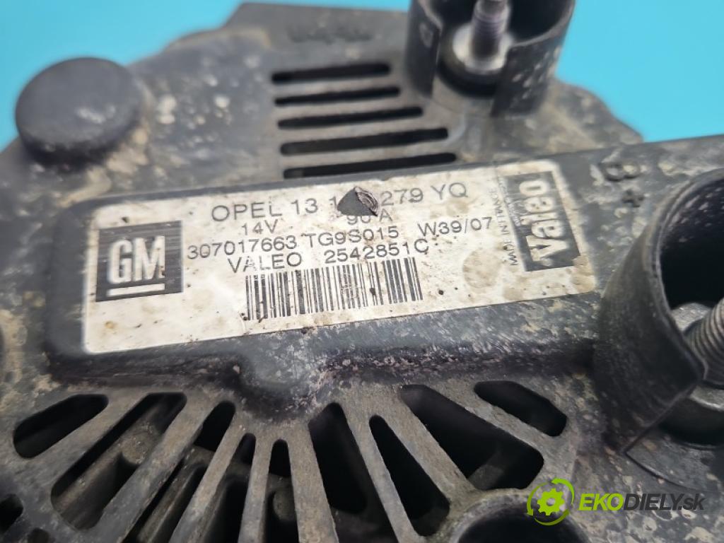 Opel Meriva A 2002-2010 1.3 cdti 75 hp manual 55 kW 1248 cm3 5- Alternator 13117279 (Alternátor)