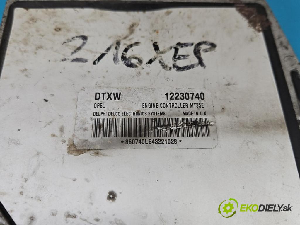 Opel Astra III 2004-2014 1.6 16V Z16XEP 105 hp manual 77 kW 1598 cm3 5- řídící jednotka motoru 12230740